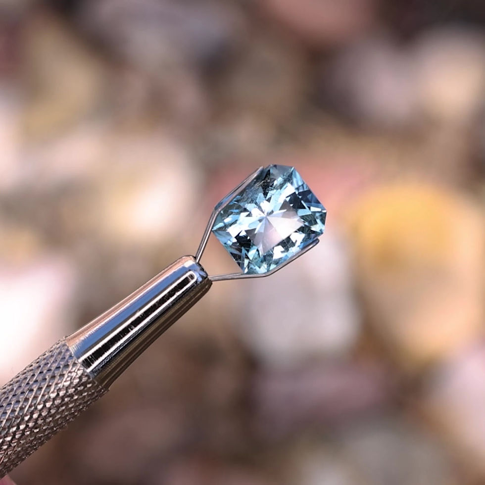 Thumbnail: Precision cut 3.715ct Colorado Aquamarine