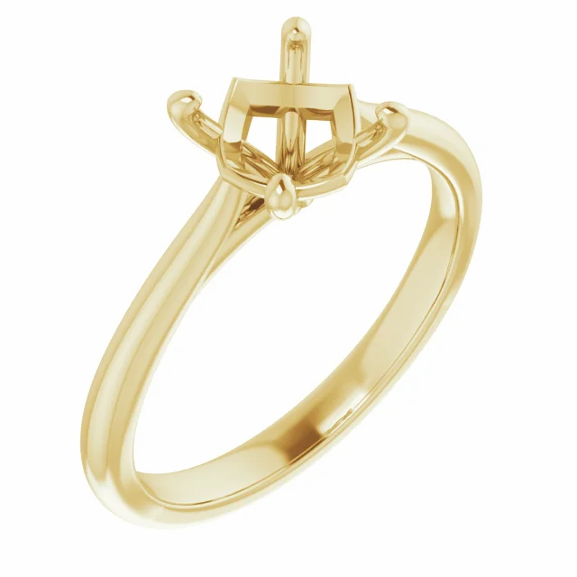 Thumbnail: Classic Thin Tapered Band Cathedral Ring