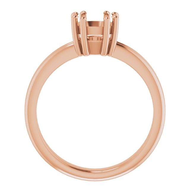 Thumbnail: Classic 8 Prong Grooved Band Ring