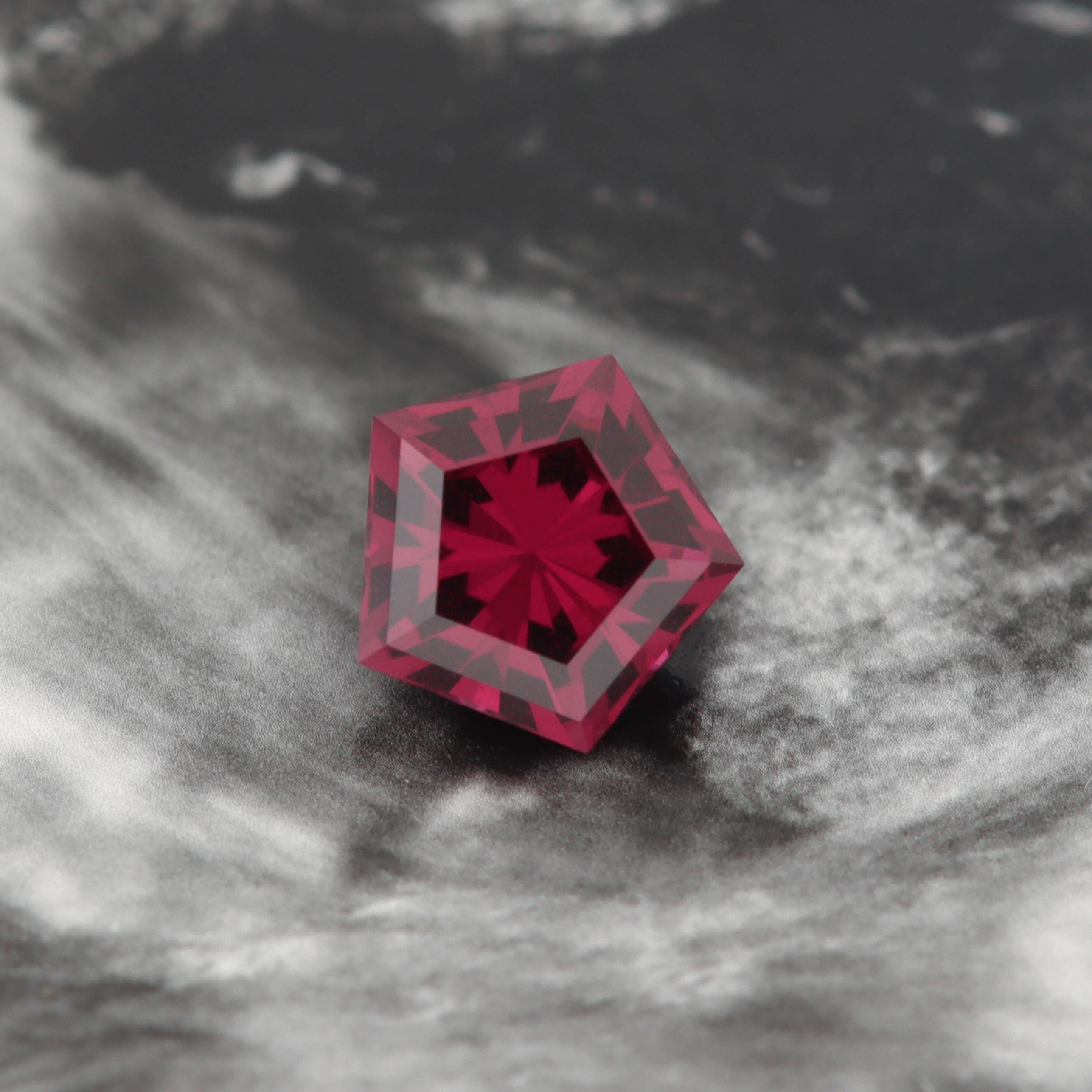 Precision cut 1.05ct Magenta Mozambique Garnet