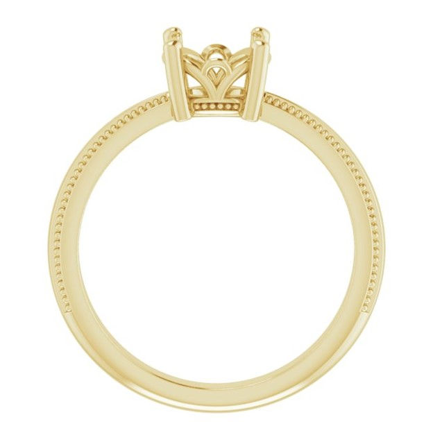 Thumbnail: Vintage Milgrain Scrollwork Profile Ring