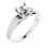 Thumbnail: Classic Arched Shoulder Grooved Band Ring