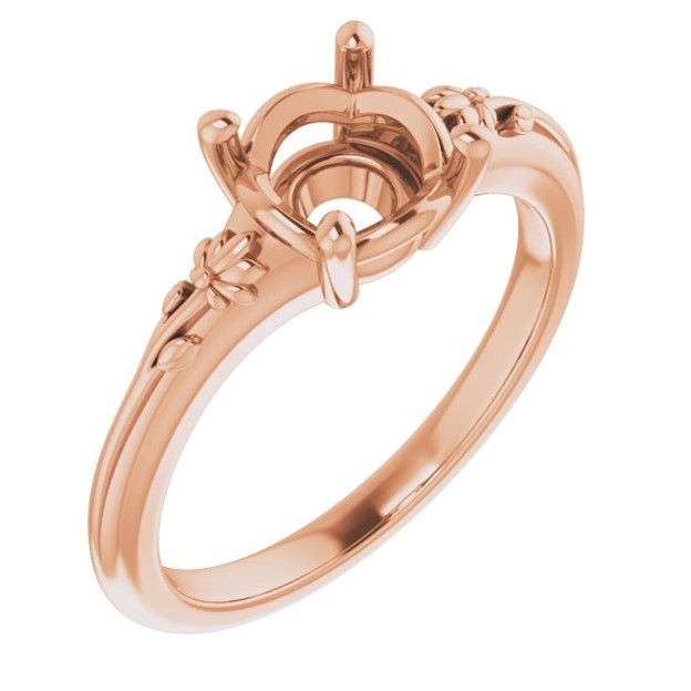 Thumbnail: Floral Carved Daisy Relief Ring