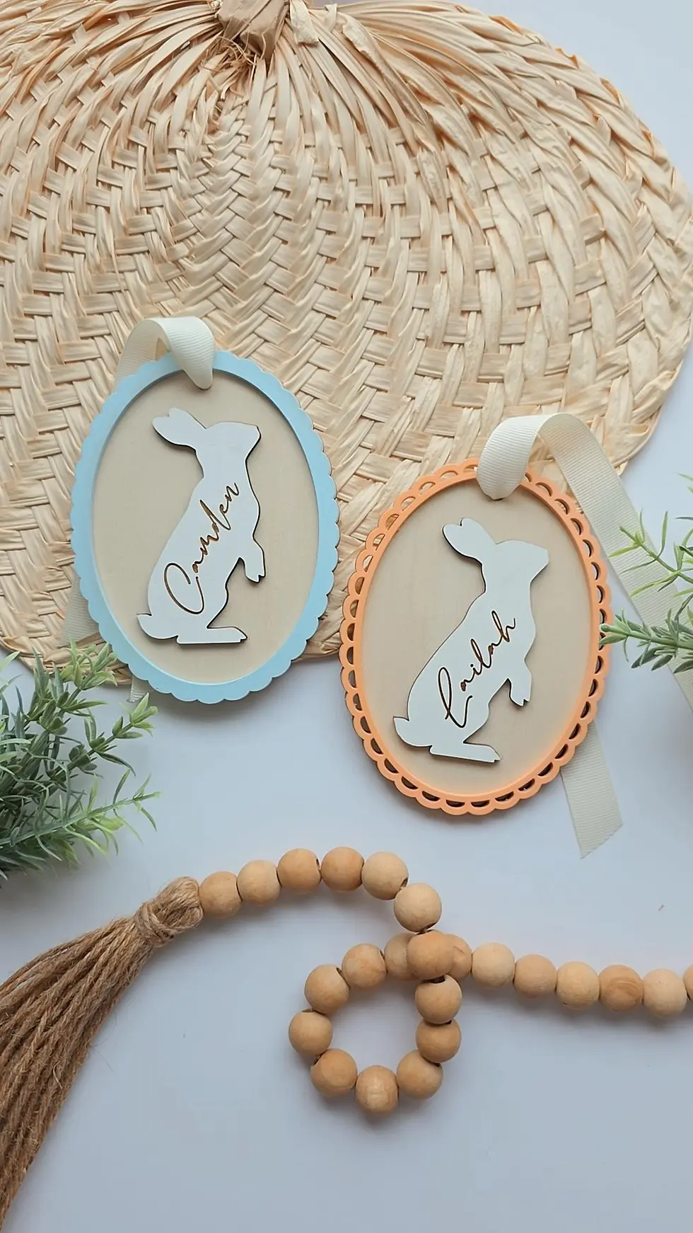 Thumbnail: Engraved Easter Basket Tags 