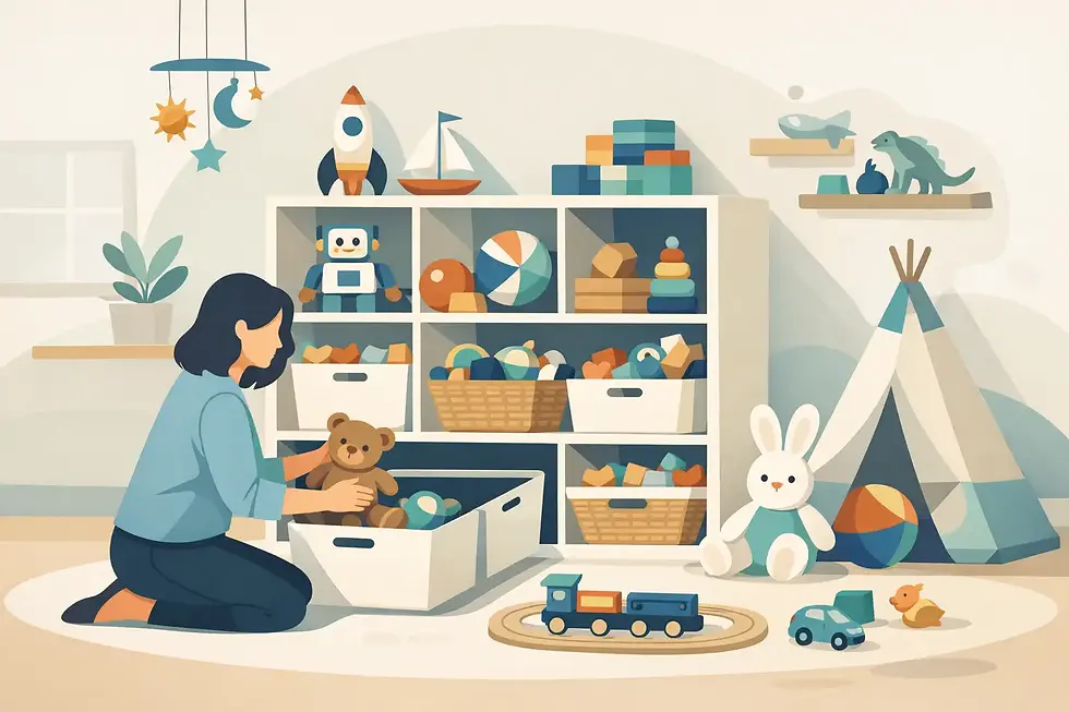 איך לסדר אחסון צעצועים נגיש בבית