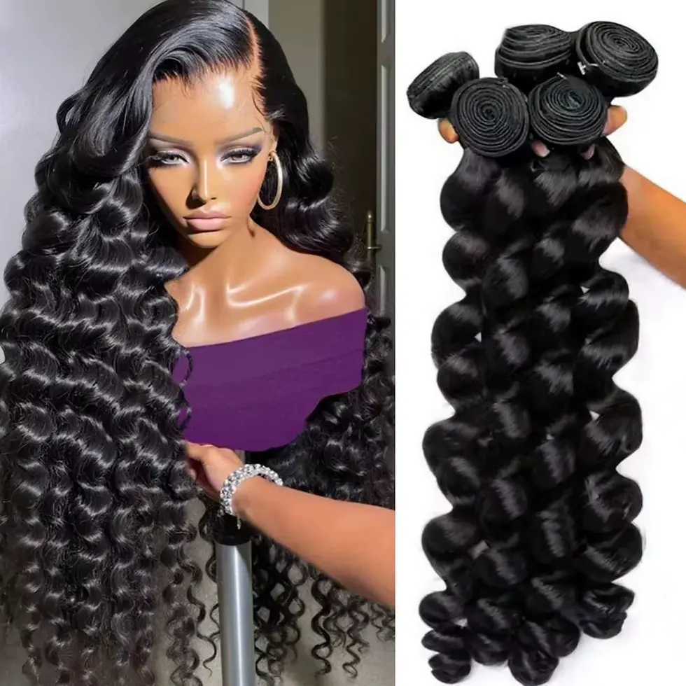 Thumbnail: 30 40 Inch Loose Wave Bundles 3 4 5Pcs Raw Virgin Unprocessed Human Hair
