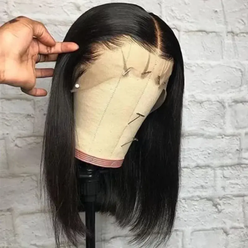Bob Wig Human Hair 200% Density 13x4 HD Lace Frontal Short Straight Lace Front