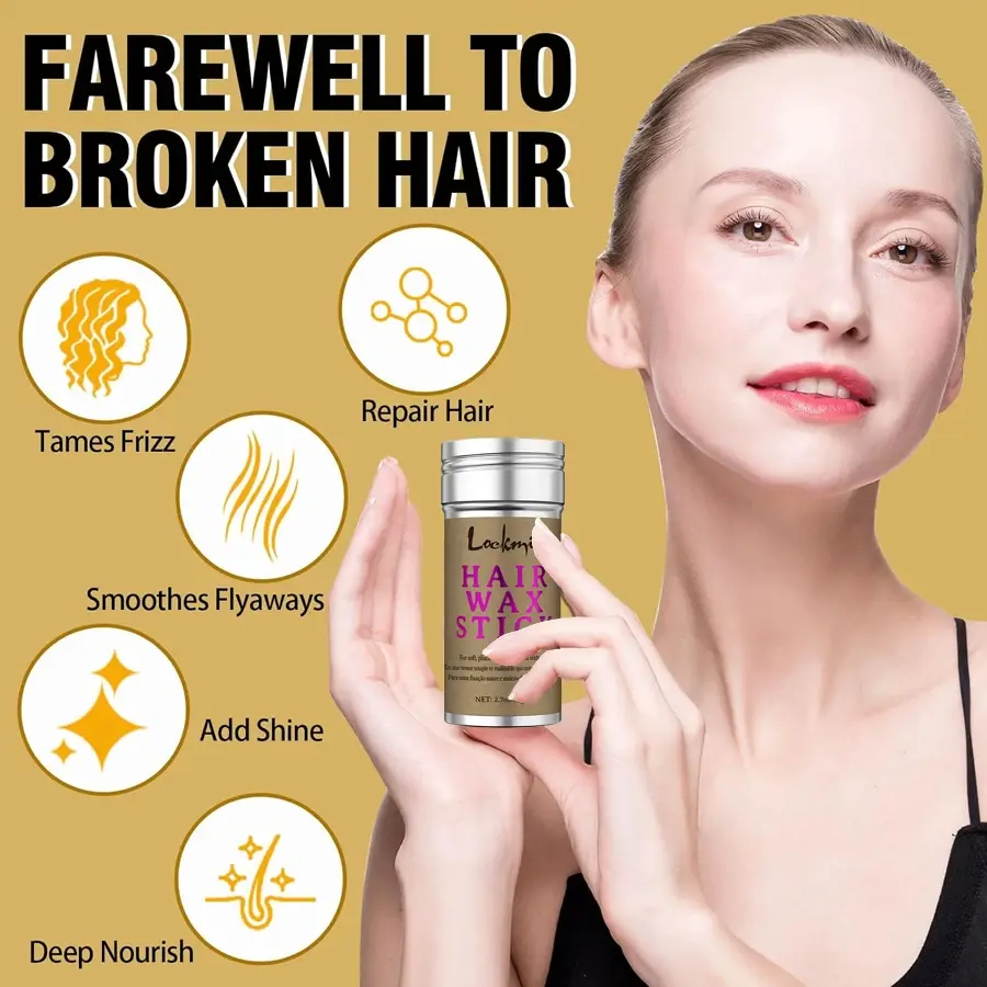 Thumbnail: LOCKMIO Women Hair Wax Stick for Wigs Anti-Frizz Flyaways Control Styling Wax