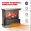 Thumbnail: Firelake 27-Inch Electric Fireplace Heater - Freestanding Fireplace with Mantel,