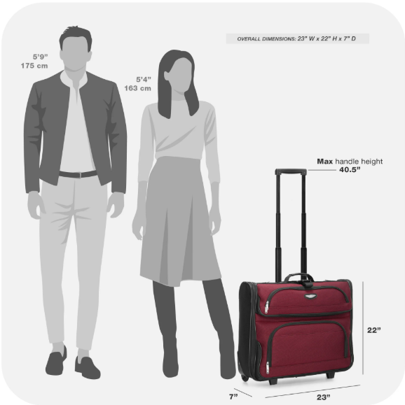 Thumbnail: Travel Select Amsterdam Rolling Garment Bag, Red