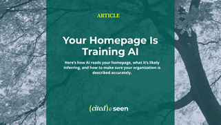 What Your Homepage Teaches AI About Your Organization