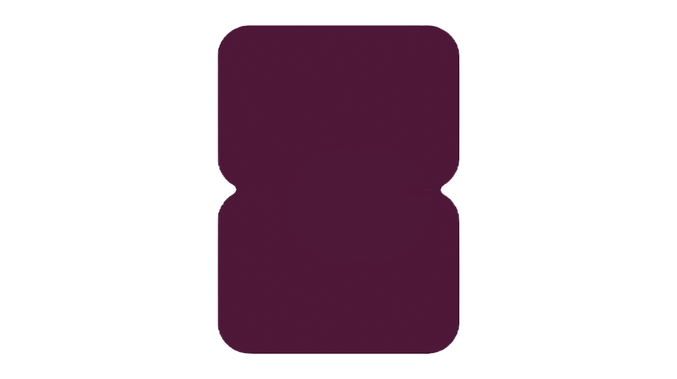 Forma geometrica viola stilizzata su sfondo nero