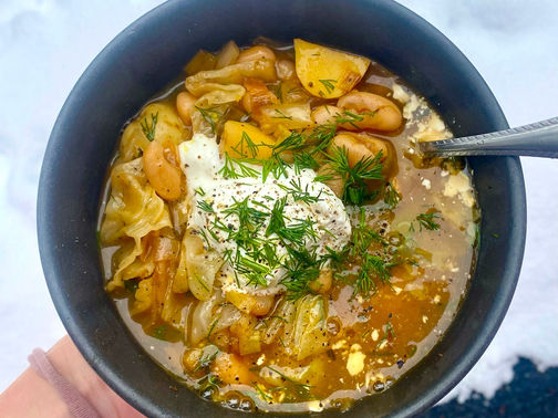 White Bean, Dilly, Lemon Soup