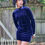 Thumbnail: Blue Velvet Seam Dress 