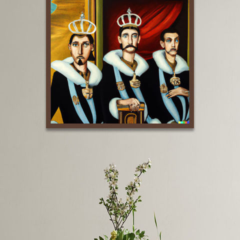 Three Prince's of Then - Art deco, oil painting print