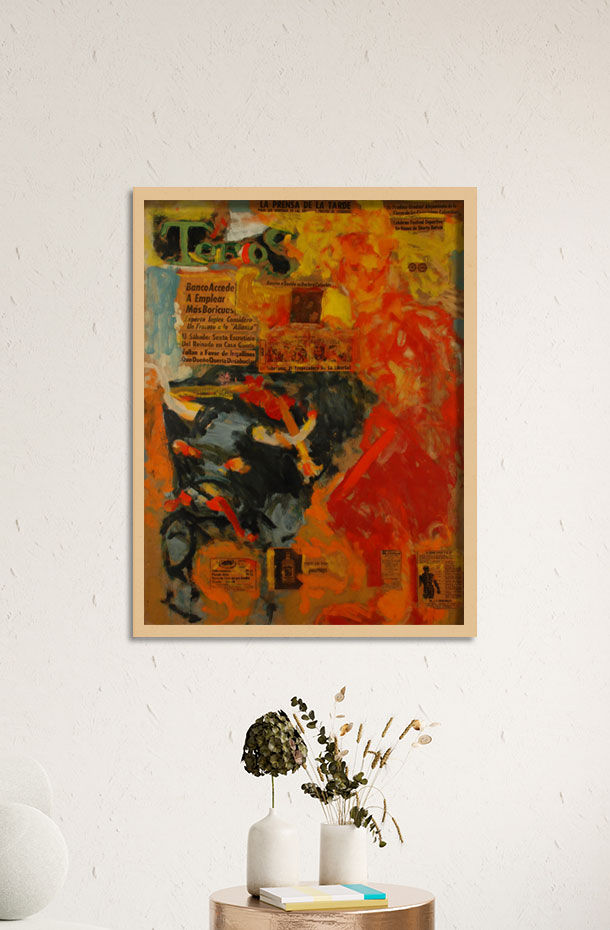 Thumbnail: Untitled (Bullfight Collage) by Earle M. Pilgrim