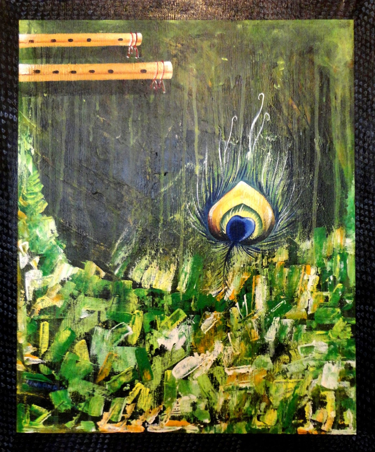 Music of Krishna01, size 7.9in x 9.4in