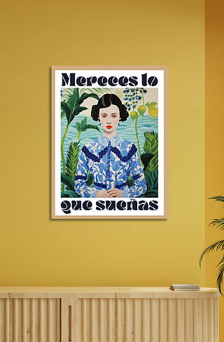 Lady with attitude and style maximalist art french spanish