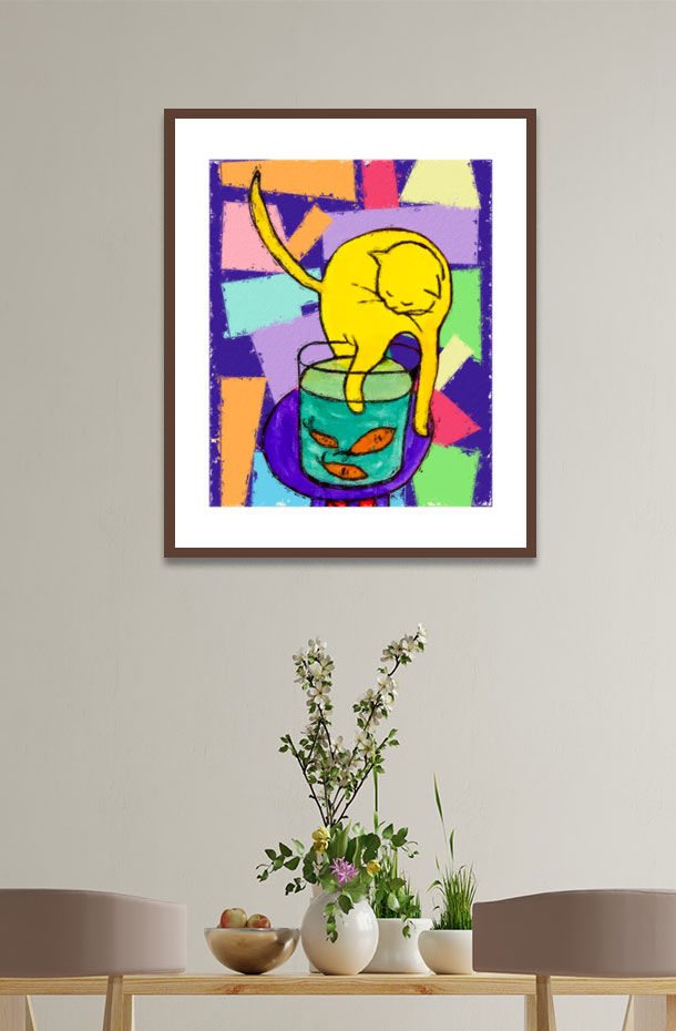 The Cat with Red Fish