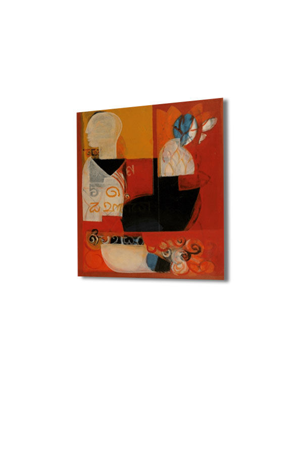 Thumbnail: The Room - P.Gopinath 23'x26', Acrylic on Canvas