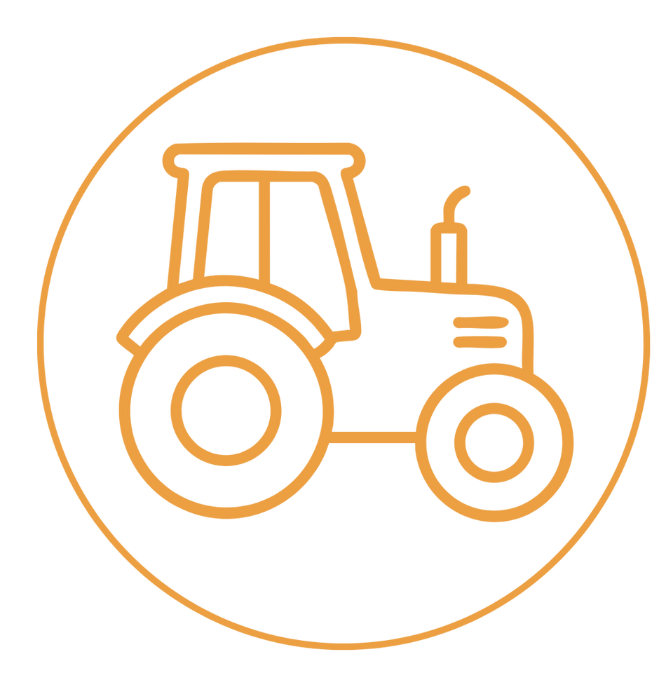 tractor in circle