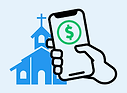 Image of a church and dollars
