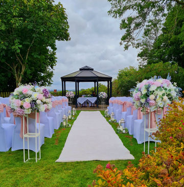 Wedding Aisle at The Crown Hotel, Wetheral, Carlisle