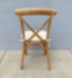 Thumbnail: Natural Wood Cross Back Chair