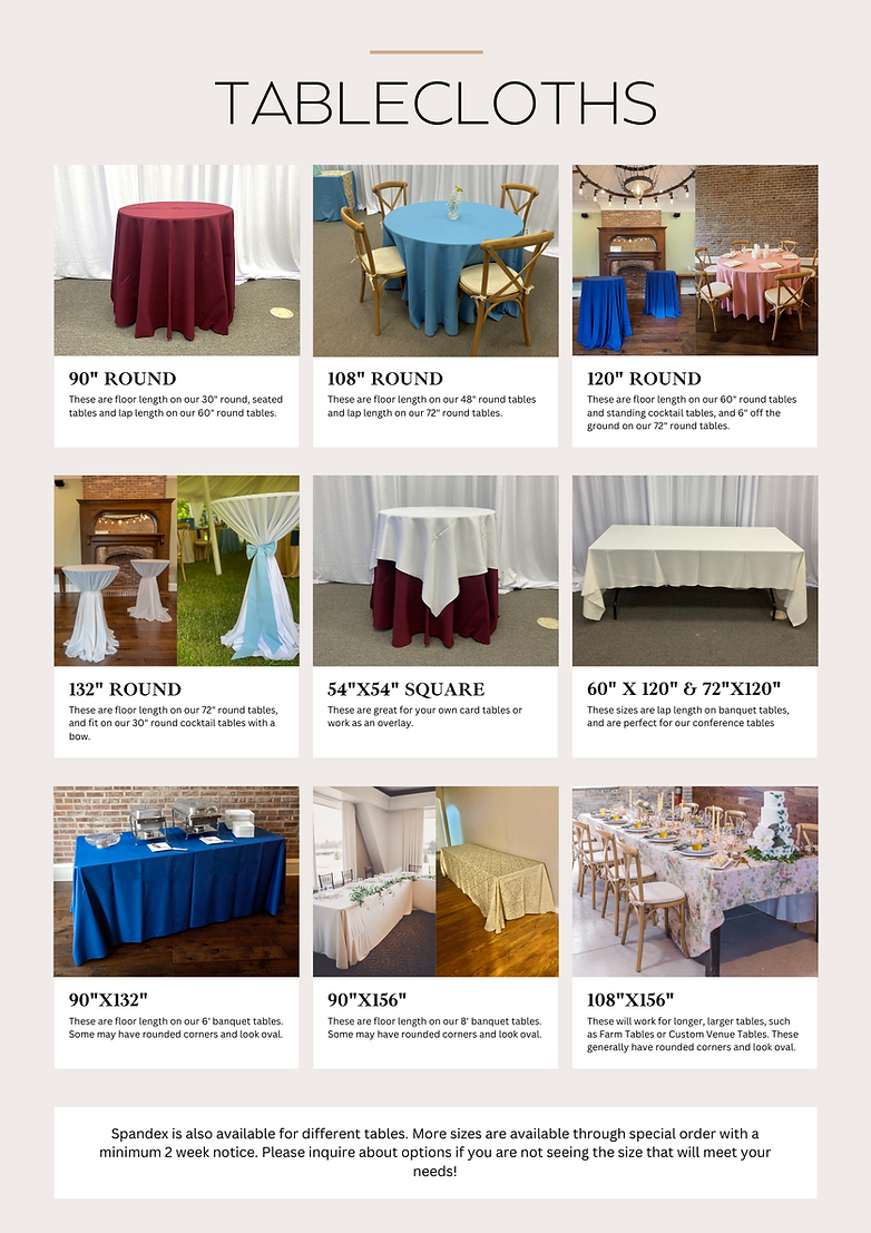 Styles and uses of linens