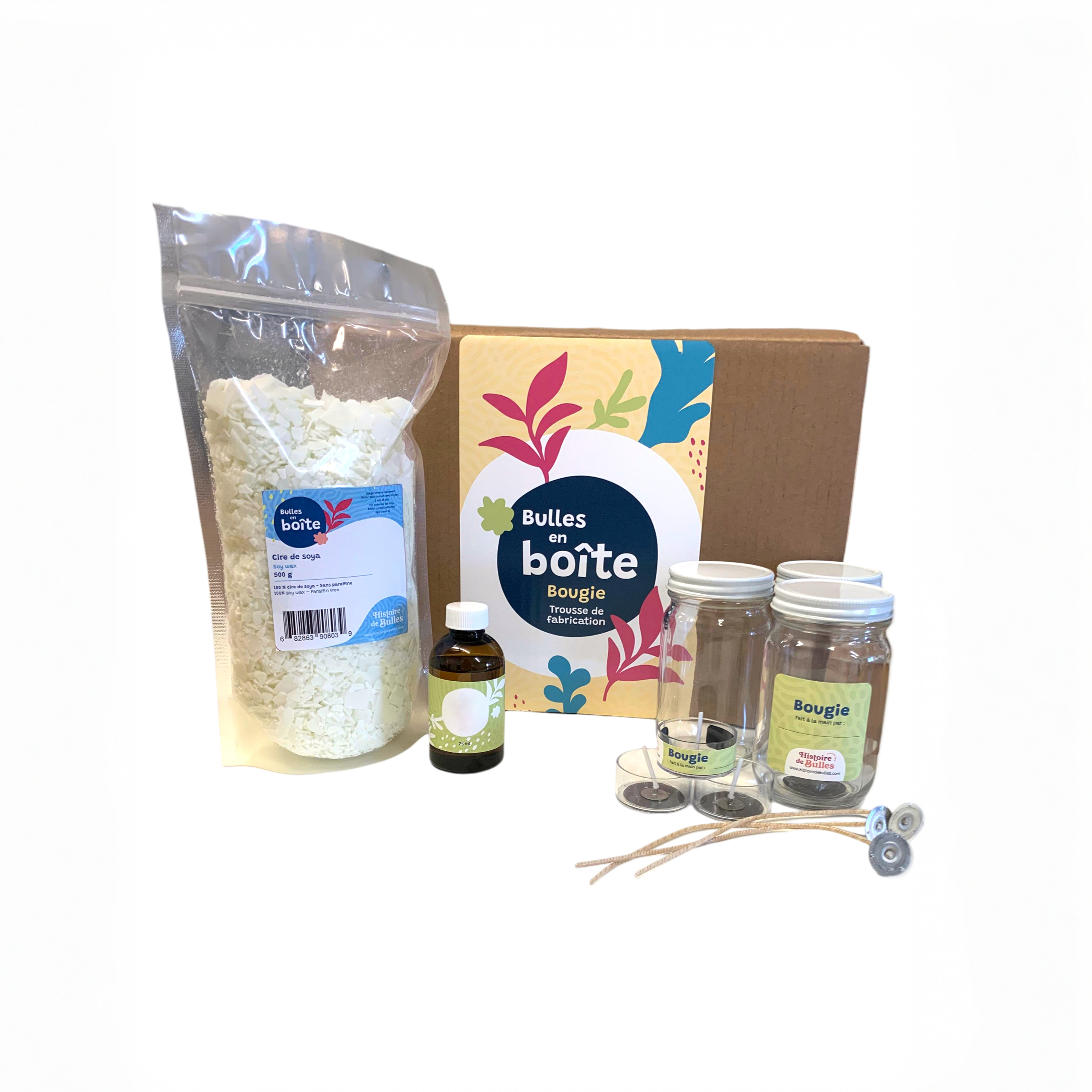 Bulles en Boîte - Bougies - Trousse de fabrication