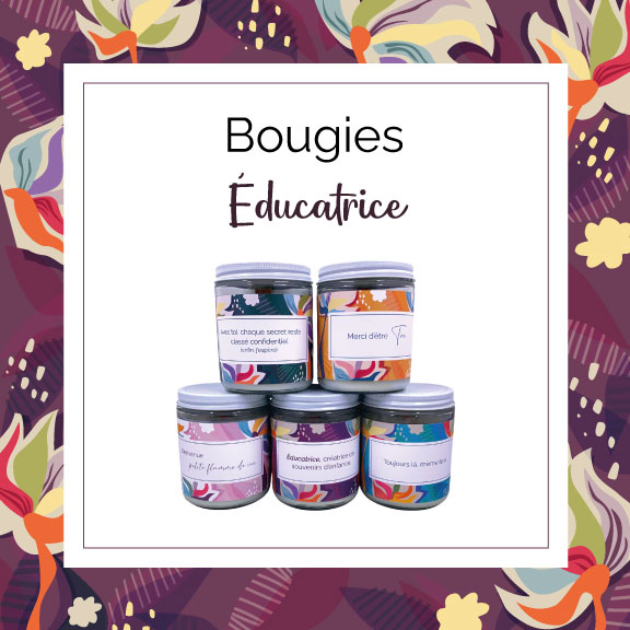 Bougie - Éducatrice - Mots Précieux