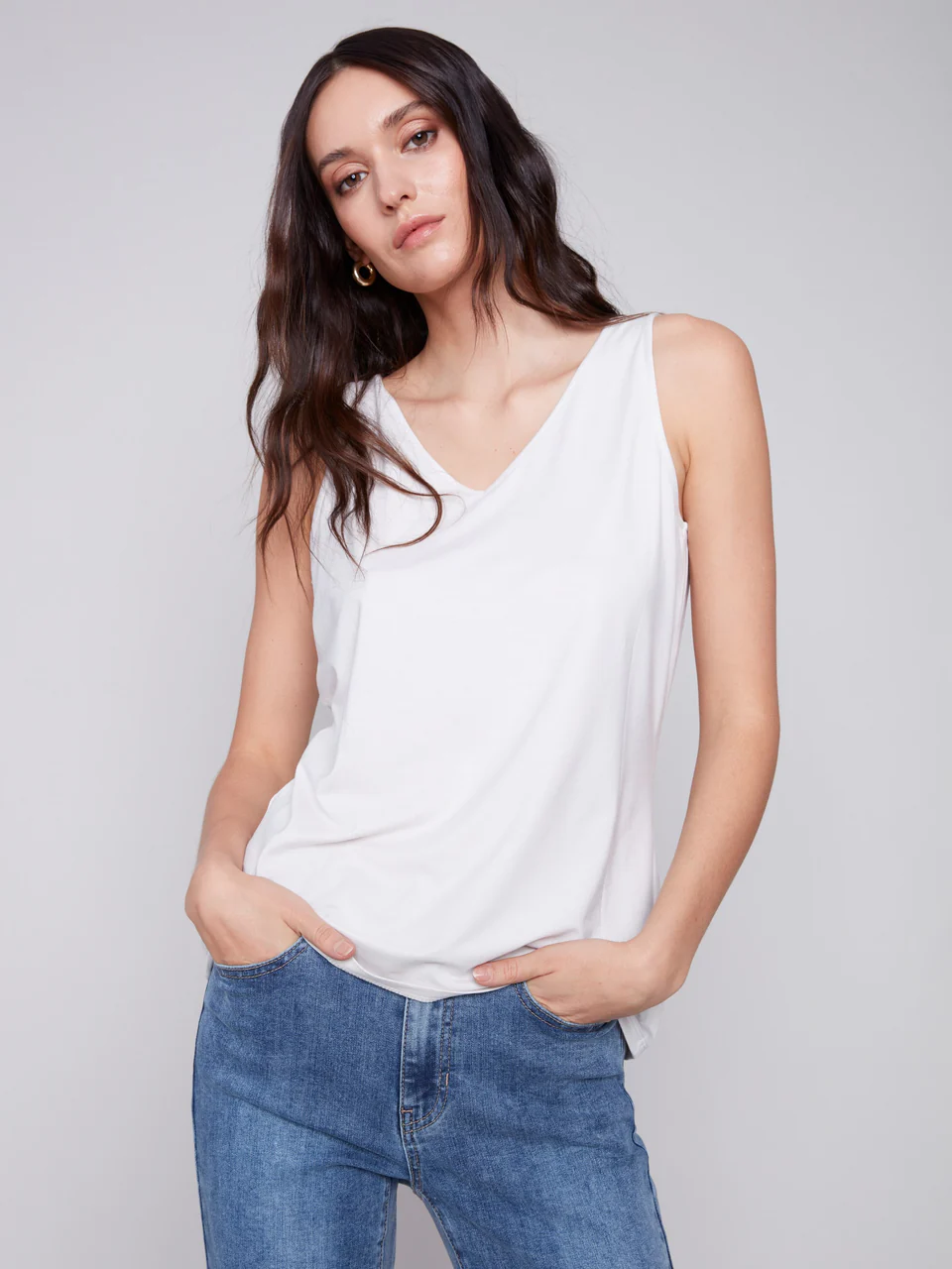 Camisole réversible en bambou - Greige