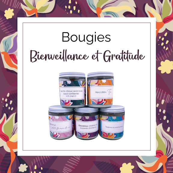 Bougie - Bienveillance et Gratitude - Mots Précieux