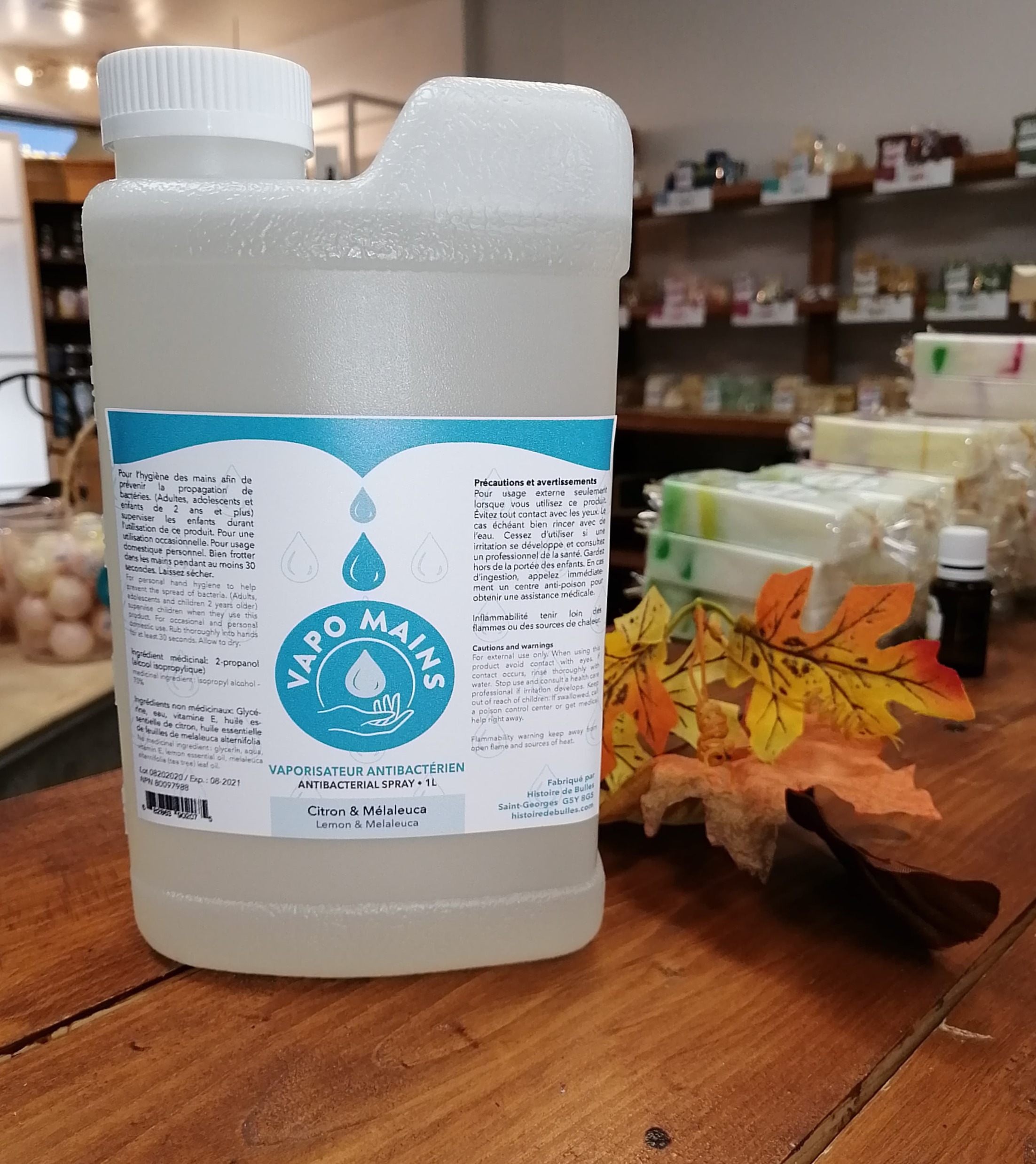 Vaporisateur antibactérien format recharge 1 litre