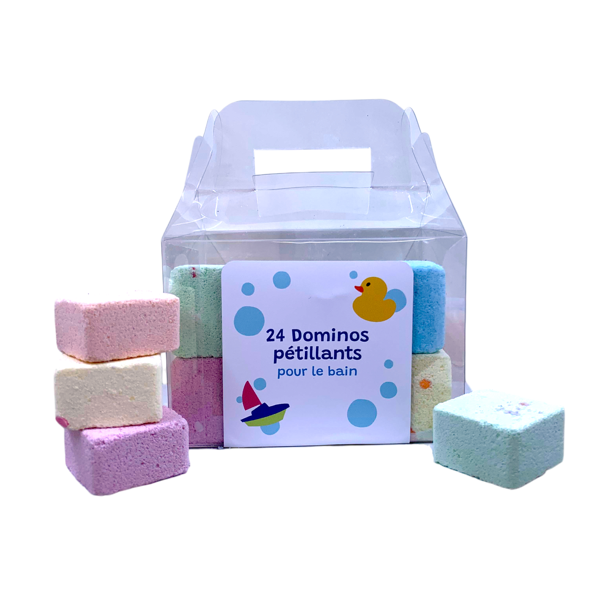 Boîte de 24 Dominos Pétillants pour le bain