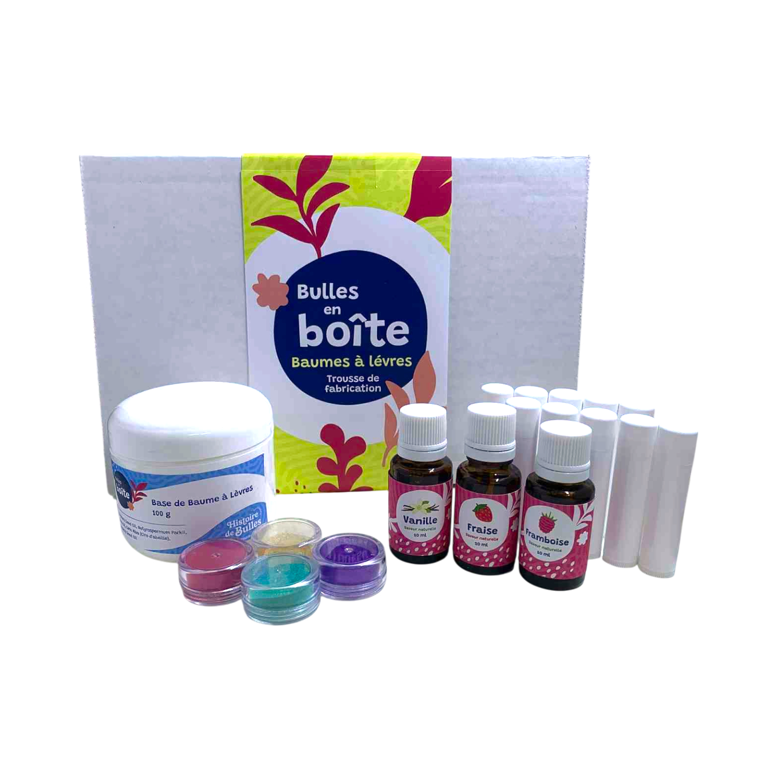 Bulles en Boîte - Baumes à lèvres - Trousse de fabrication