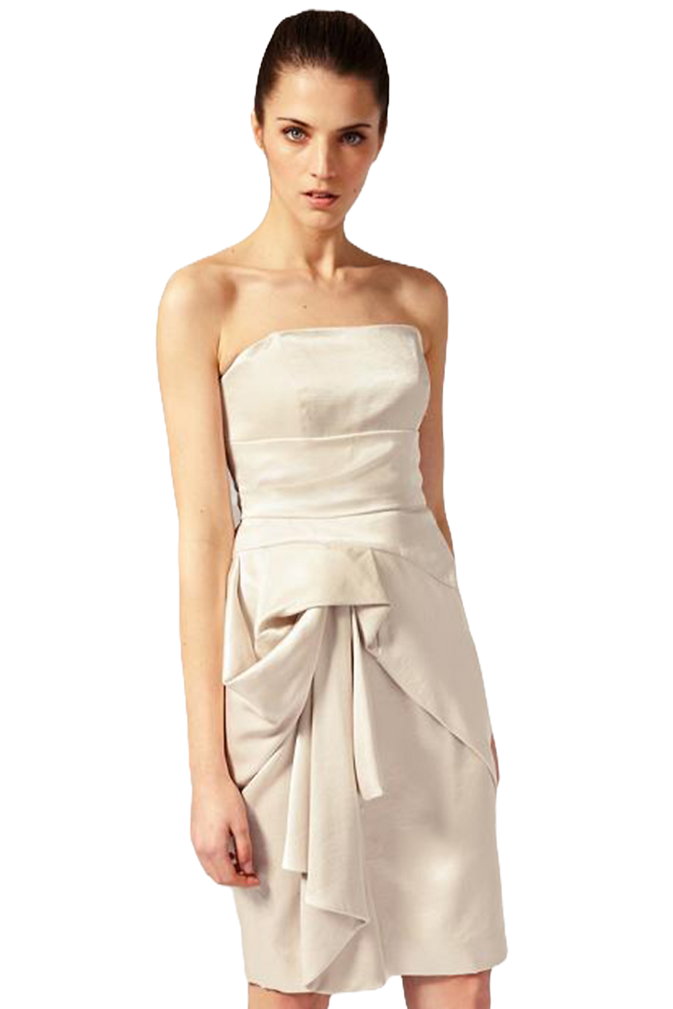 Karen Millen Ivory Strapless Dress - DK170