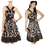 Thumbnail: Karen Millen Black & White Giraffe Animal Print Dress - DN198