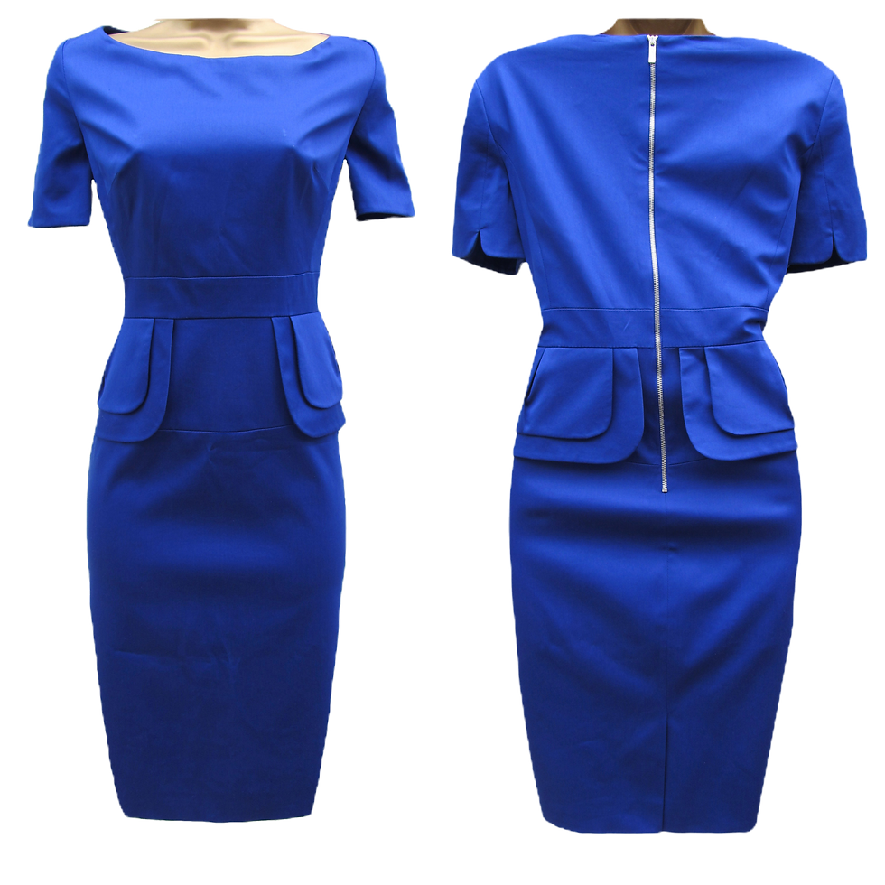 Thumbnail: Karen Millen Blue Party Peplum Dress - DQ013