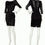 Thumbnail: Karen Millen Wollen Mix Satin & Lace Tuxedo Dress - DK175