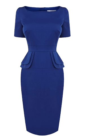 Thumbnail: Karen Millen Blue Party Peplum Dress - DQ013