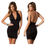 Thumbnail: CLUB L Black Halter Neck Bodycon Party Dress