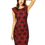 Thumbnail: French Connection Red Lace Floral Dress - 71XU8