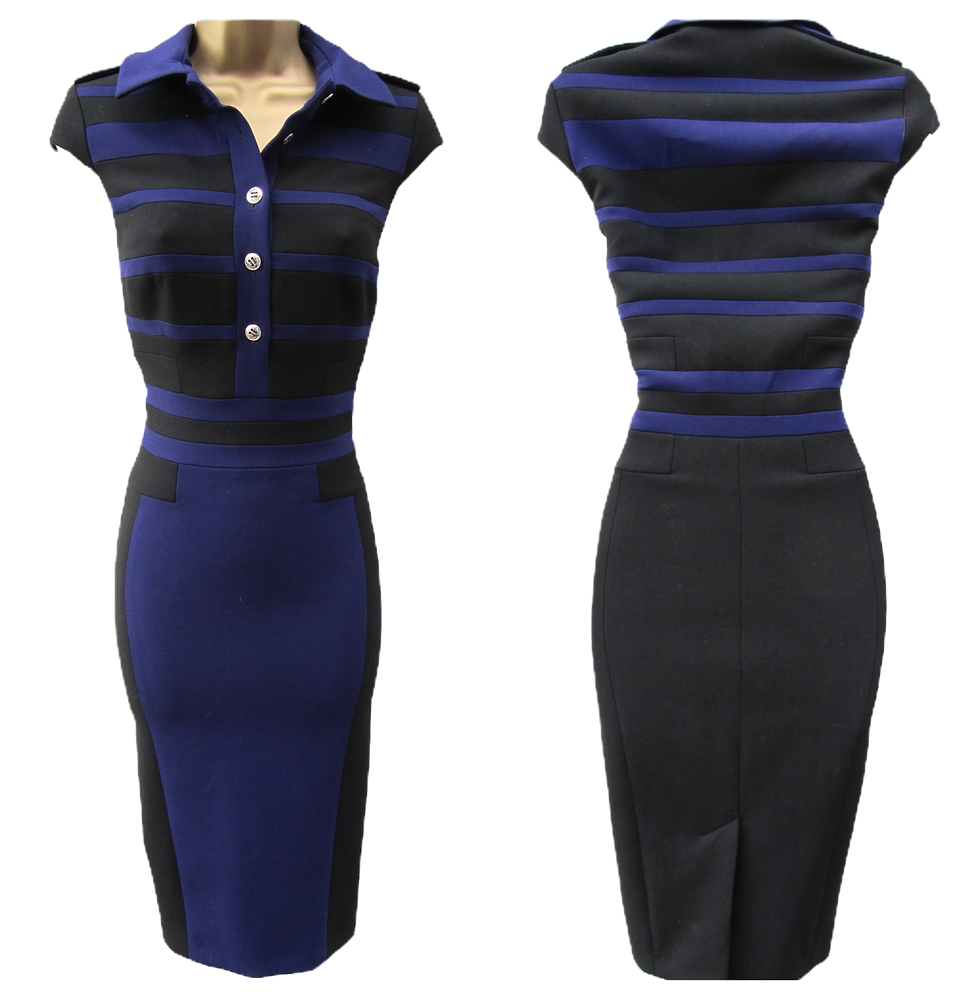 Thumbnail: Karen Millen Blue Striped Shirt Dress - DP209