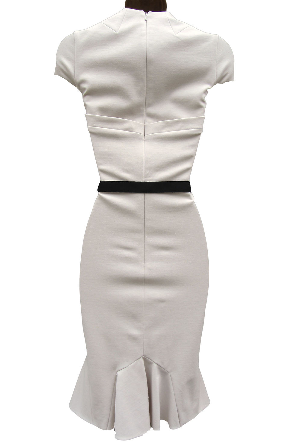 Thumbnail: Karen Millen Nude Fishtail Midi Jersey Work Party Dress - DQ155