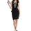 Thumbnail: Lipsy Black EmBroderie Beaded Peplum Dress - JD01995