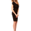 Thumbnail: Honor Gold Black Low Back Bodycon Dress - CASSIE