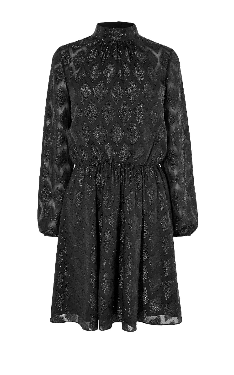 Thumbnail: Karen Millen Black Jacquard Dress - DZ135
