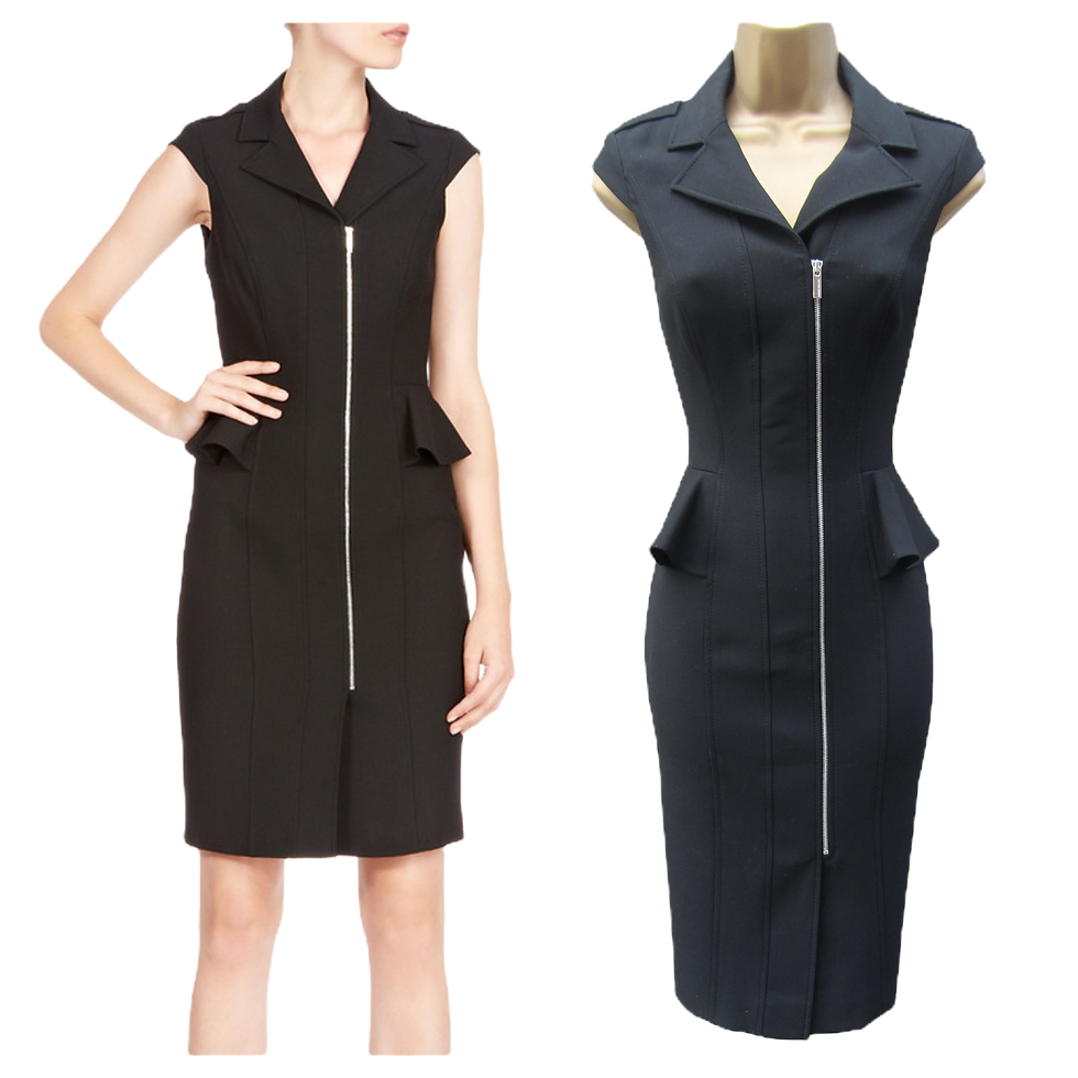 Thumbnail: Karen Millen Black Pencil Tuxedo Dress - DR131