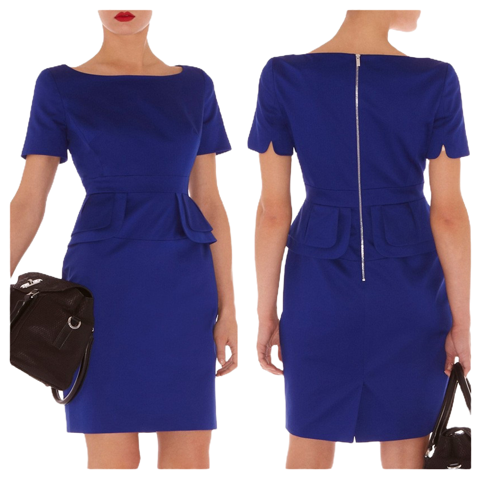 Thumbnail: Karen Millen Blue Party Peplum Dress - DQ013